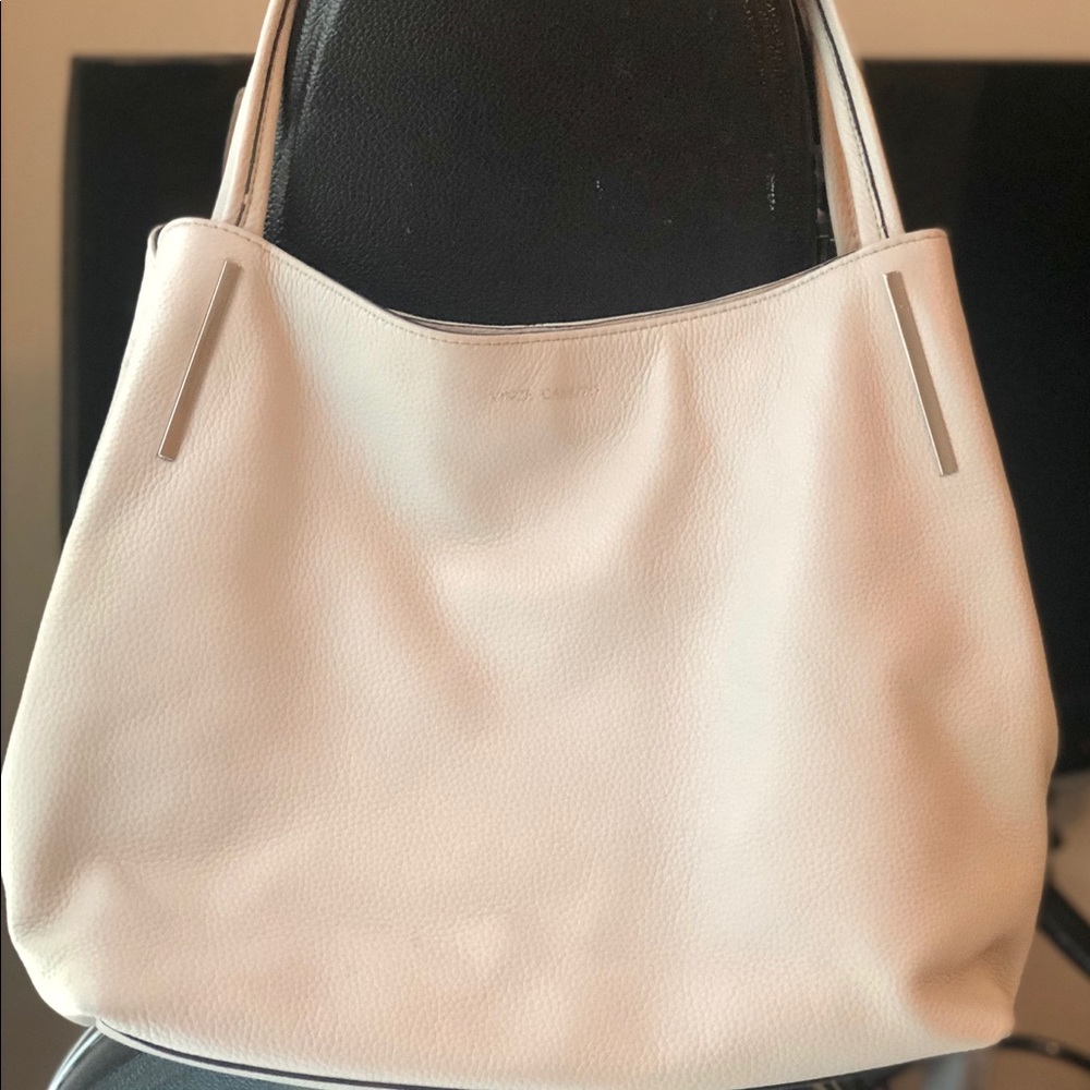 Vince Camuto Bag Leather EUC with Tag Silver